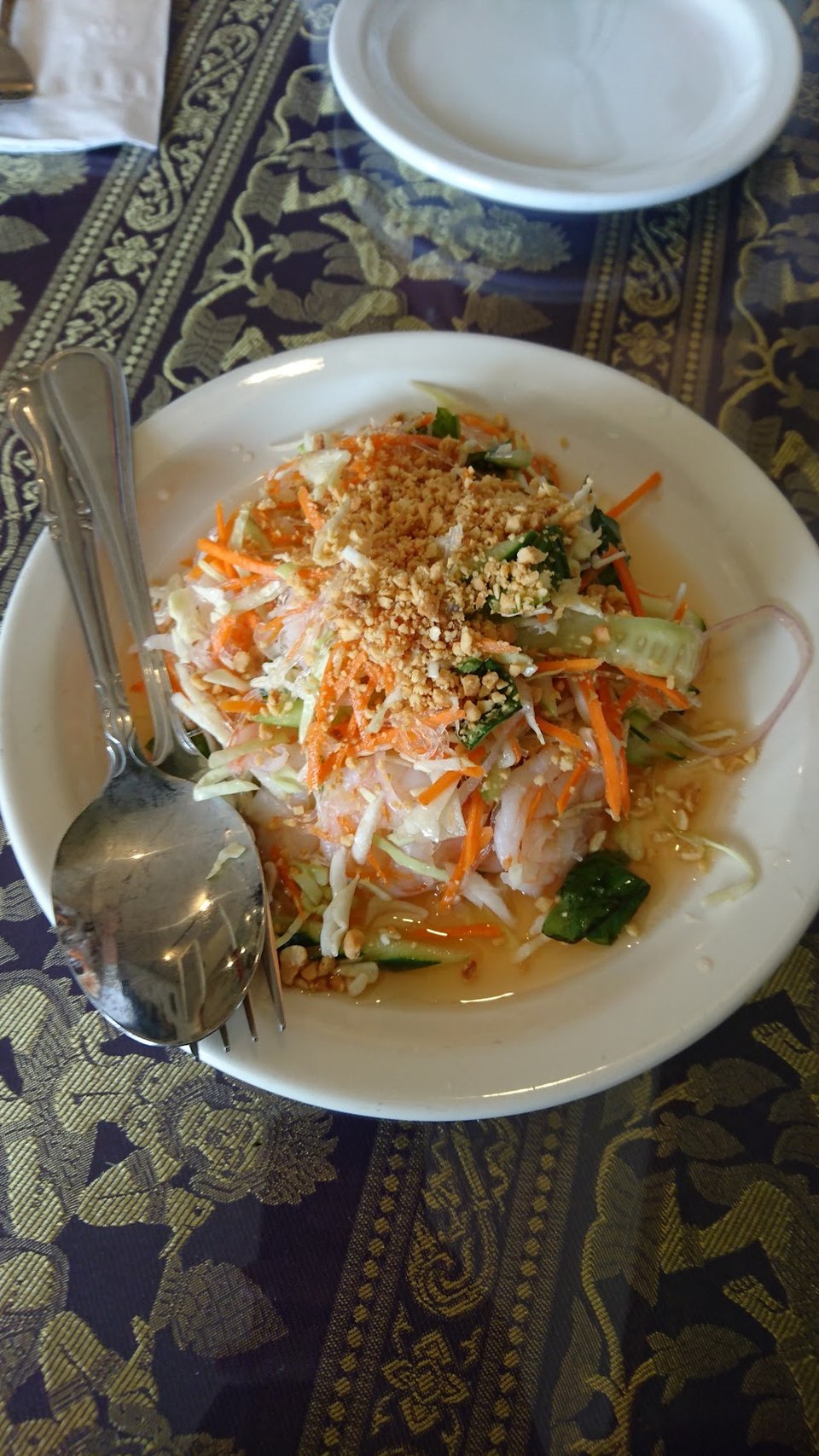 Menu layout showing vegetarian options and rice dishes.